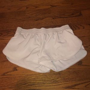 White lululemon running shorts!!